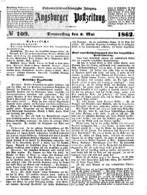 Augsburger Postzeitung Donnerstag 8. Mai 1862