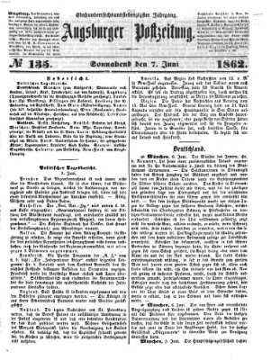 Augsburger Postzeitung Samstag 7. Juni 1862