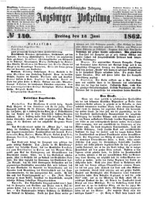 Augsburger Postzeitung Freitag 13. Juni 1862