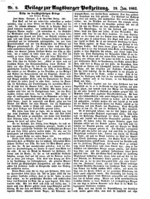 Augsburger Postzeitung Mittwoch 29. Januar 1862