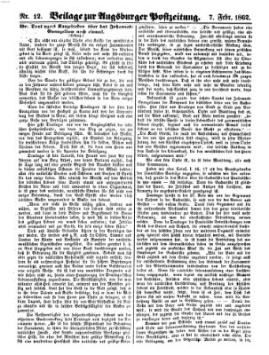 Augsburger Postzeitung Freitag 7. Februar 1862