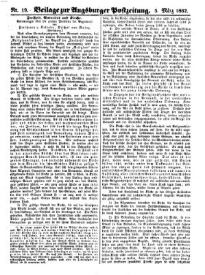 Augsburger Postzeitung Mittwoch 5. März 1862