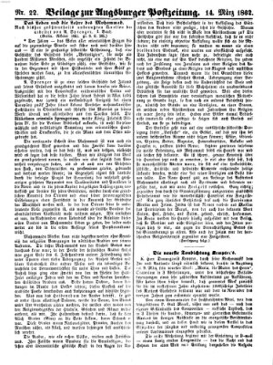 Augsburger Postzeitung Freitag 14. März 1862