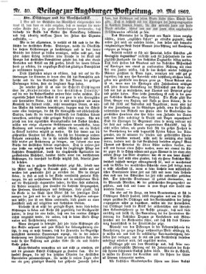 Augsburger Postzeitung Dienstag 20. Mai 1862