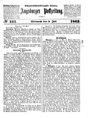 Augsburger Postzeitung Mittwoch 9. Juli 1862