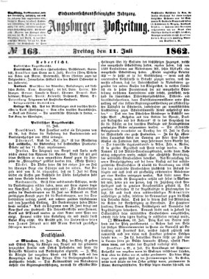 Augsburger Postzeitung Freitag 11. Juli 1862