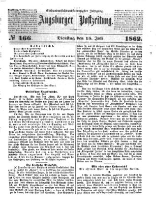 Augsburger Postzeitung Dienstag 15. Juli 1862