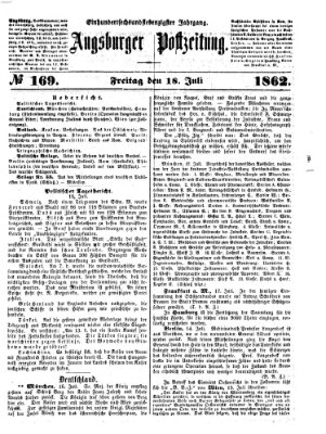 Augsburger Postzeitung Freitag 18. Juli 1862