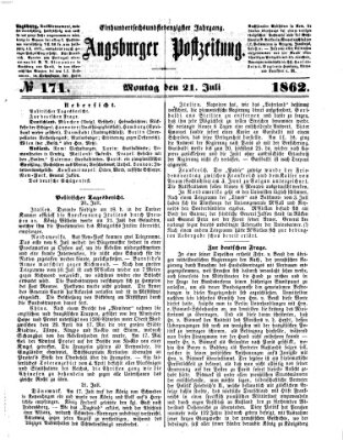 Augsburger Postzeitung Montag 21. Juli 1862