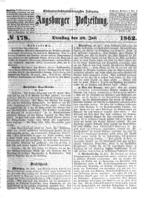 Augsburger Postzeitung Dienstag 29. Juli 1862