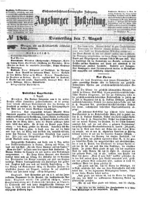 Augsburger Postzeitung Donnerstag 7. August 1862