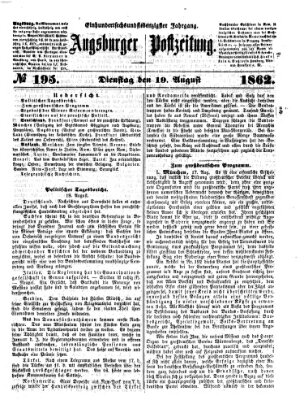 Augsburger Postzeitung Dienstag 19. August 1862