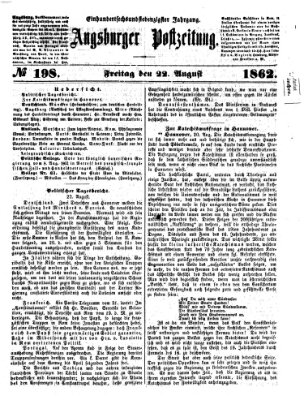 Augsburger Postzeitung Freitag 22. August 1862