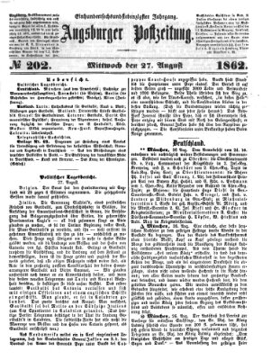 Augsburger Postzeitung Mittwoch 27. August 1862