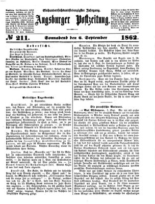 Augsburger Postzeitung Samstag 6. September 1862