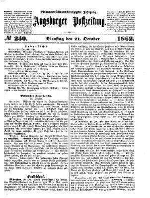 Augsburger Postzeitung Dienstag 21. Oktober 1862