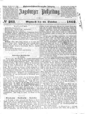 Augsburger Postzeitung Mittwoch 22. Oktober 1862