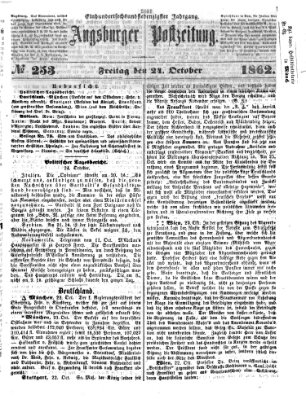 Augsburger Postzeitung Freitag 24. Oktober 1862