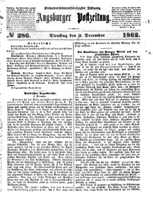 Augsburger Postzeitung Dienstag 2. Dezember 1862