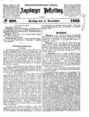 Augsburger Postzeitung Freitag 5. Dezember 1862