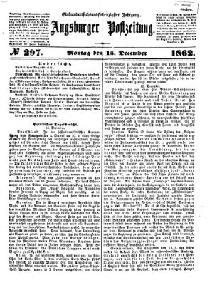 Augsburger Postzeitung Montag 15. Dezember 1862