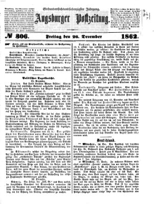 Augsburger Postzeitung Freitag 26. Dezember 1862