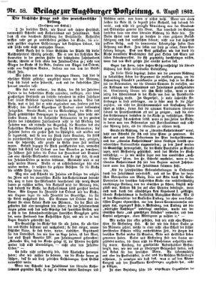 Augsburger Postzeitung Mittwoch 6. August 1862