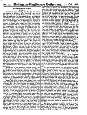 Augsburger Postzeitung Freitag 17. Oktober 1862