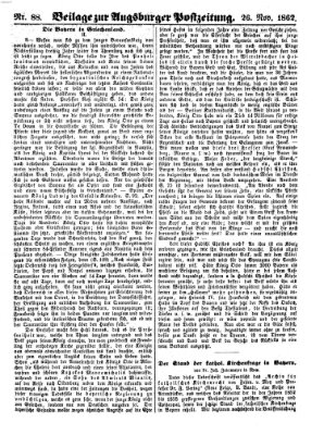 Augsburger Postzeitung Mittwoch 26. November 1862