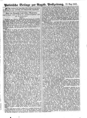 Augsburger Postzeitung Freitag 22. August 1862