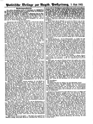 Augsburger Postzeitung Mittwoch 3. September 1862