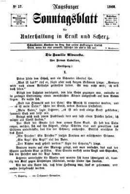 Augsburger Sonntagsblatt für Unterhaltung in Ernst und Scherz (Augsburger Postzeitung) Sonntag 27. April 1862