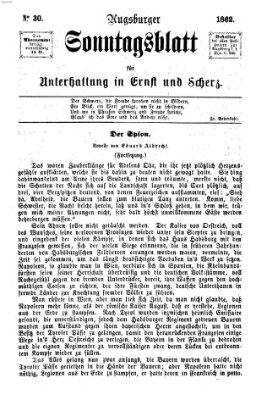 Augsburger Sonntagsblatt für Unterhaltung in Ernst und Scherz (Augsburger Postzeitung) Sonntag 27. Juli 1862