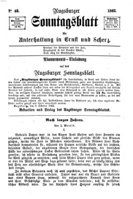 Augsburger Sonntagsblatt für Unterhaltung in Ernst und Scherz (Augsburger Postzeitung) Sonntag 5. Oktober 1862