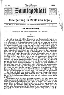 Augsburger Sonntagsblatt für Unterhaltung in Ernst und Scherz (Augsburger Postzeitung) Sonntag 16. November 1862