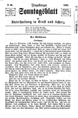 Augsburger Sonntagsblatt für Unterhaltung in Ernst und Scherz (Augsburger Postzeitung) Sonntag 7. Dezember 1862