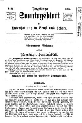 Augsburger Sonntagsblatt für Unterhaltung in Ernst und Scherz (Augsburger Postzeitung) Sonntag 21. Dezember 1862