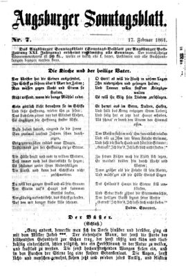 Augsburger Sonntagsblatt (Augsburger Postzeitung) Sonntag 17. Februar 1861