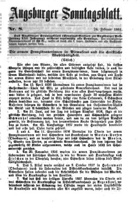 Augsburger Sonntagsblatt (Augsburger Postzeitung) Sonntag 24. Februar 1861