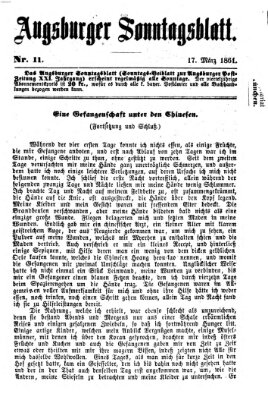 Augsburger Sonntagsblatt (Augsburger Postzeitung) Sonntag 17. März 1861