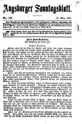 Augsburger Sonntagsblatt (Augsburger Postzeitung) Sonntag 31. März 1861