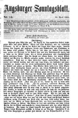 Augsburger Sonntagsblatt (Augsburger Postzeitung) Sonntag 14. April 1861