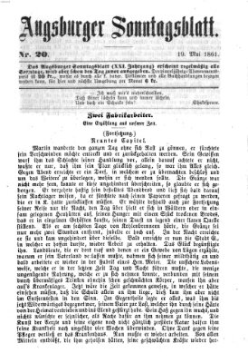 Augsburger Sonntagsblatt (Augsburger Postzeitung) Sonntag 19. Mai 1861