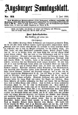 Augsburger Sonntagsblatt (Augsburger Postzeitung) Sonntag 2. Juni 1861