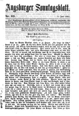 Augsburger Sonntagsblatt (Augsburger Postzeitung) Sonntag 9. Juni 1861