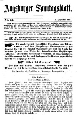 Augsburger Sonntagsblatt (Augsburger Postzeitung) Sonntag 15. Dezember 1861