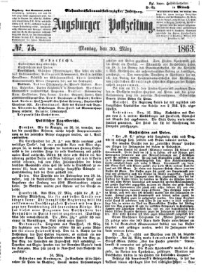 Augsburger Postzeitung Montag 30. März 1863