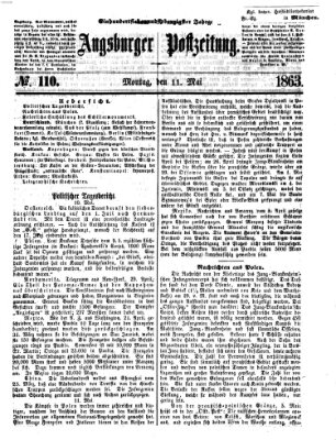 Augsburger Postzeitung Montag 11. Mai 1863