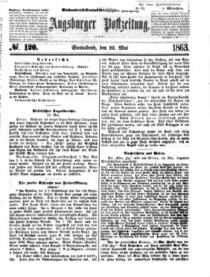 Augsburger Postzeitung Samstag 23. Mai 1863