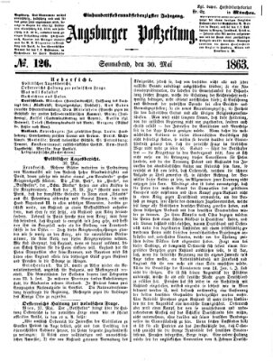 Augsburger Postzeitung Samstag 30. Mai 1863